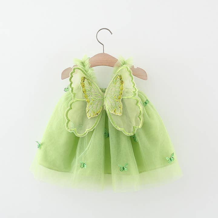 Baby toddler Butterfly Mesh Dress suspender Princess dress for wholesale by Little Trendy