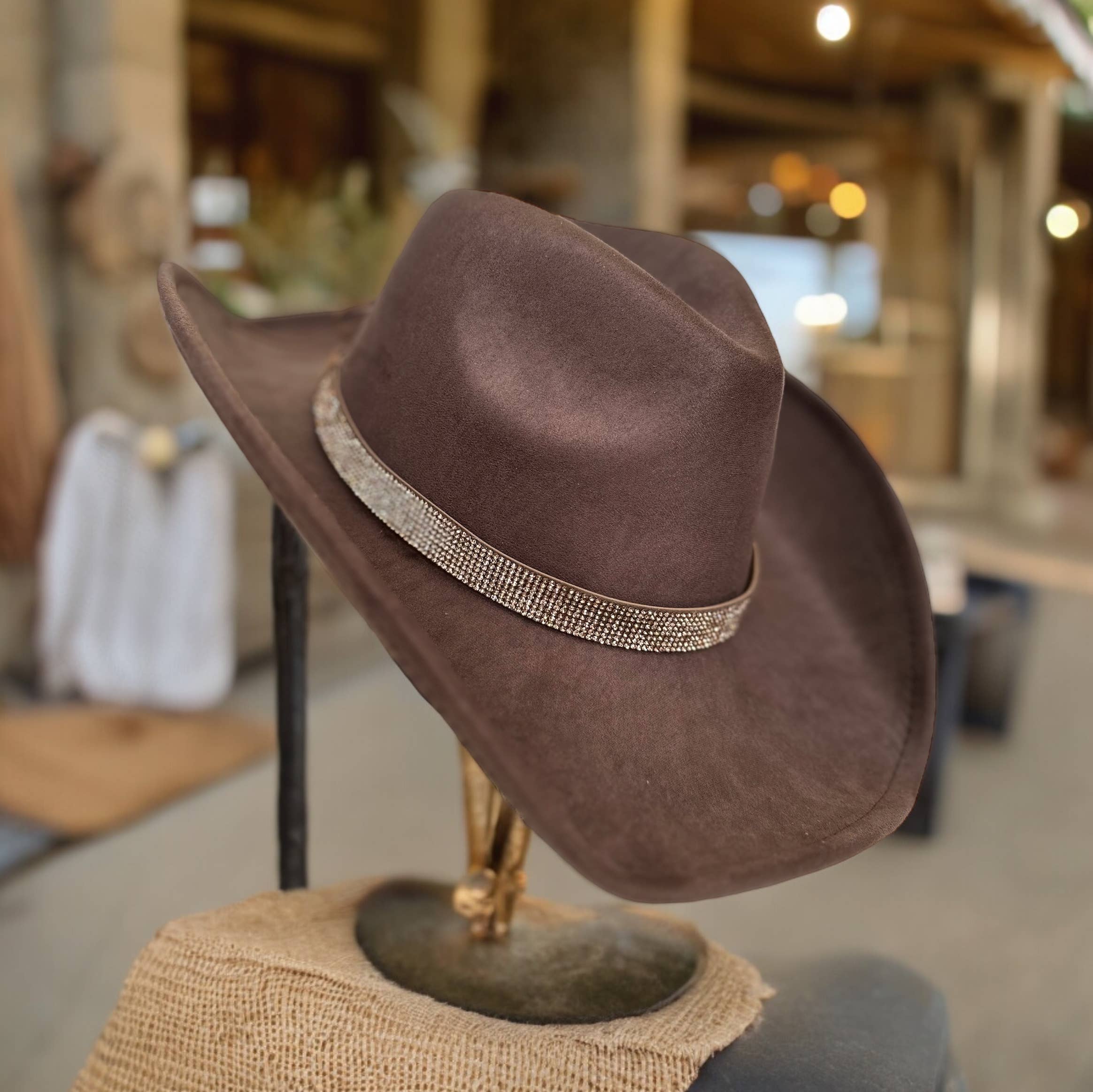 Wild Indigo - Wholesale Hat Accessory - Women's - Cowgirl Rhinestone Hat Tie Band