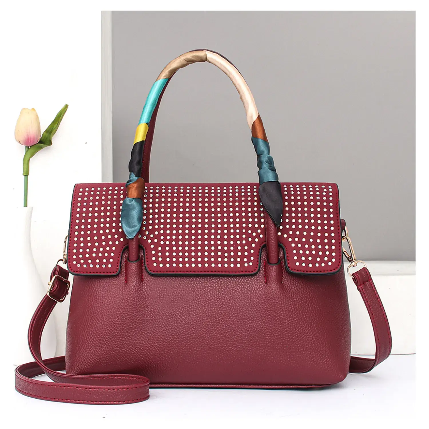 Superbia – Mala com alça superior – Mulher por atacado – Saco com aba de diamante clássico com aba sobre saça-6073