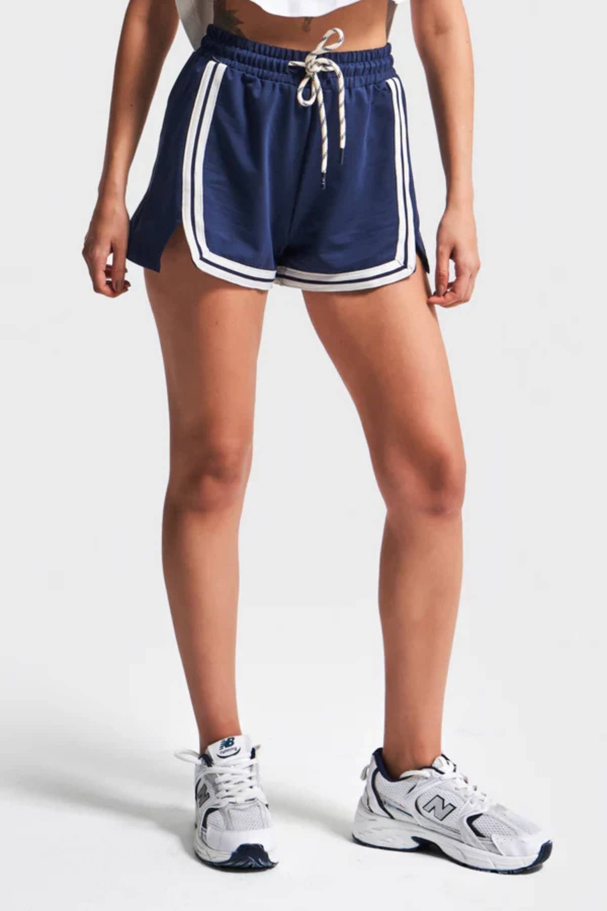 My 9Teen - Wholesale Athletic Shorts - Women's - Slits N Stripes Shorts1