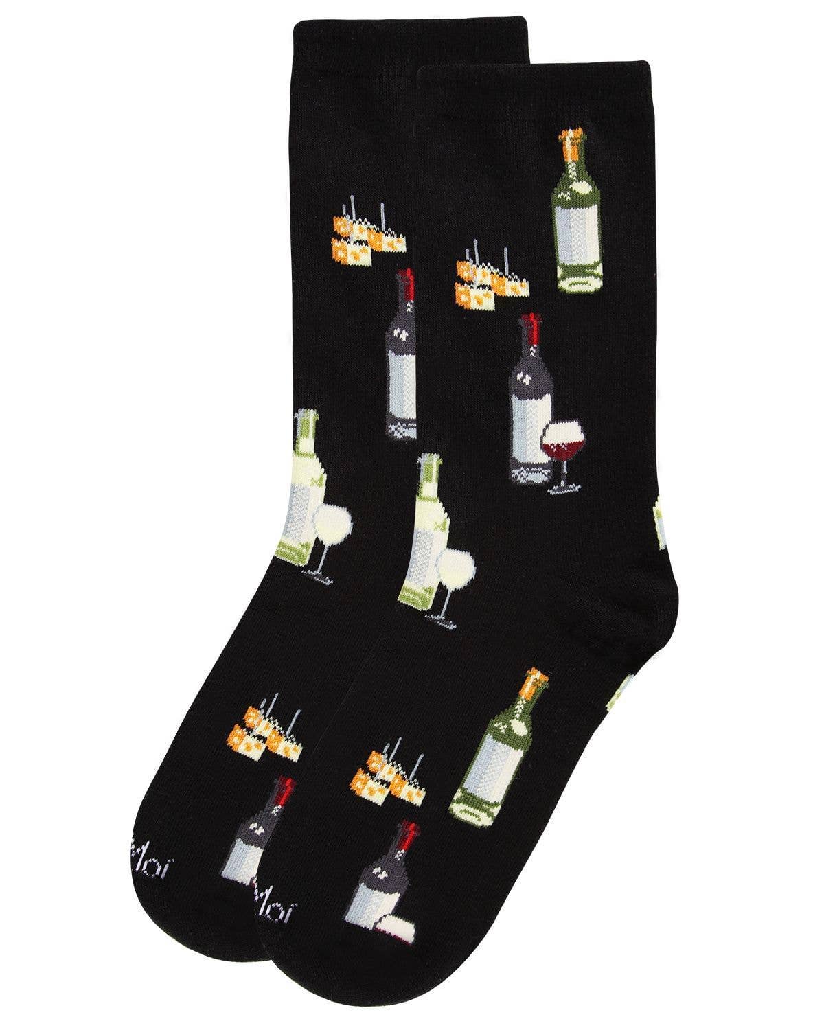 Infinity Classics International Inc. - Wholesale Socks - Women's - MeMoi Wine and Cheese Bamboo Blend Crew Socks3