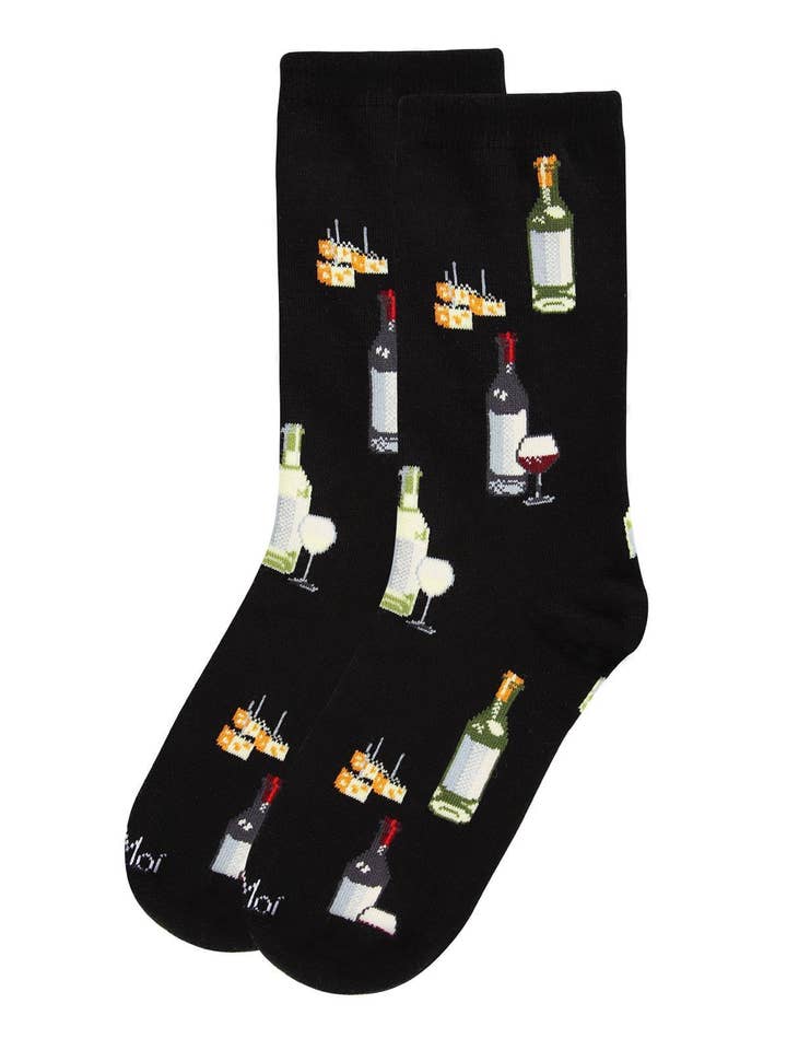 Infinity Classics International Inc. – Meias - Mulher por atacado – Meias MeMoi com mistura de bambu com vinho e queijo3