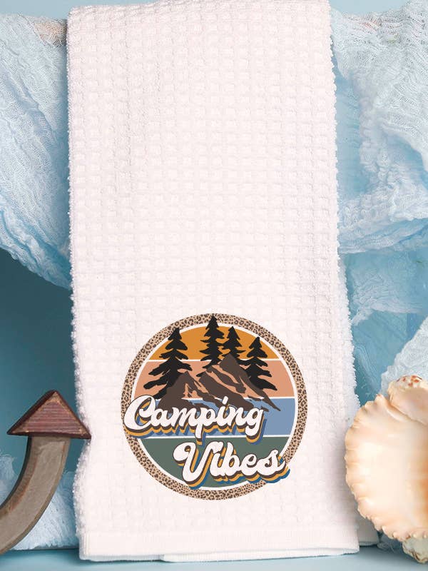 Camping Vibes 44521 Serviette en tissu gaufré Motif léopard pour la vente par Cali Boutique Wholesale