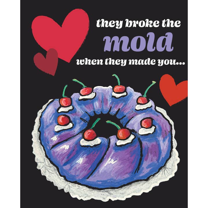 Carte de vœux qui sort de l'ordinaire - gelée, Saint-Valentin, amour, craie pour la vente par Kerry Quinn's Kitsch