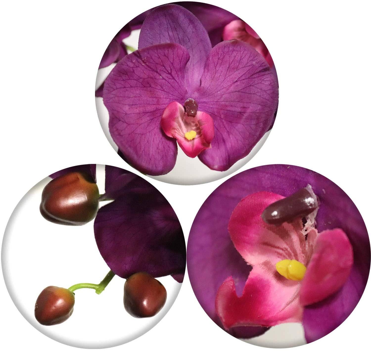 Larksilk - Wholesale Artificial Flowers - Real Touch Silk Phalaenopsis Orchid 9 Flowers Faux2