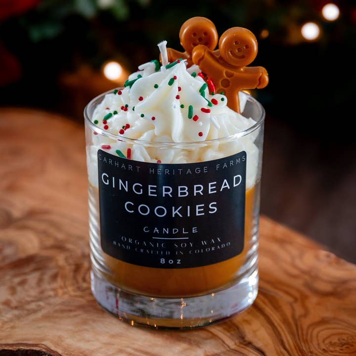 Carhart Heritage Farms - Wholesale Novelty Candle - Gingerbread Cookie Holiday Dessert Candle
