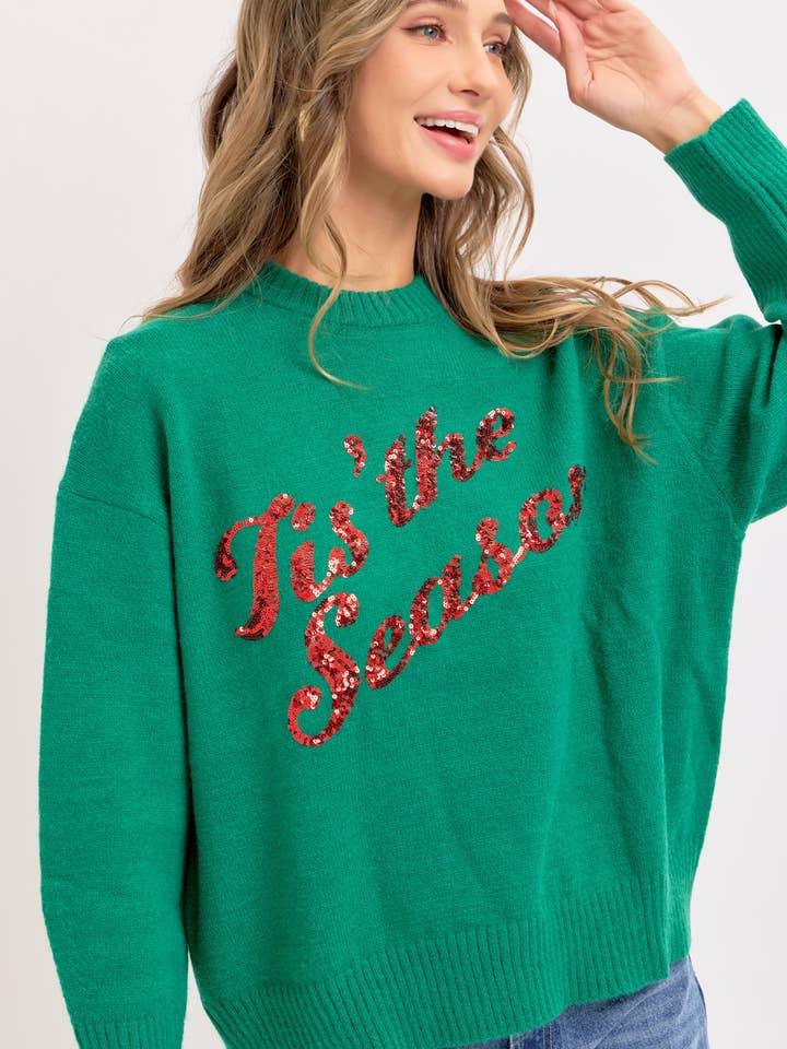Sweet Lovely by Jen - Wholesale Knit Sweater - Women's - HOLIDAY SWEATER IT'S THE SEASON