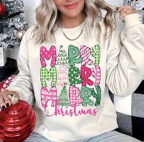 Sweet and Sassy Tees - Wholesale Sublimation Transfer - Merry Christmas DTF or Sublimation Transfers