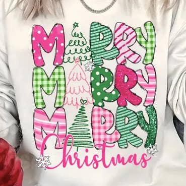 Merry Christmas DTF or Sublimation Transfers for wholesale by Sweet and Sassy Tees