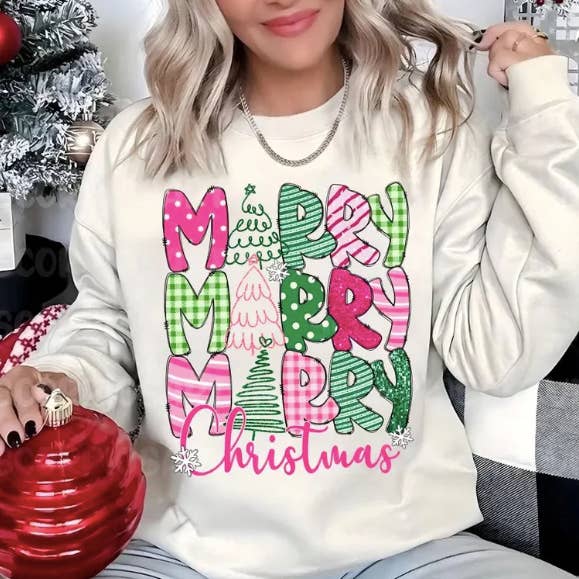 Sweet and Sassy Tees - Wholesale Sublimation Transfer - Merry Christmas DTF or Sublimation Transfers