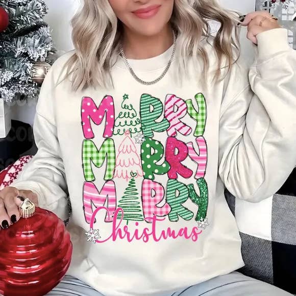 Merry Christmas DTF or Sublimation Transfers  for wholesale by Sweet and Sassy Tees