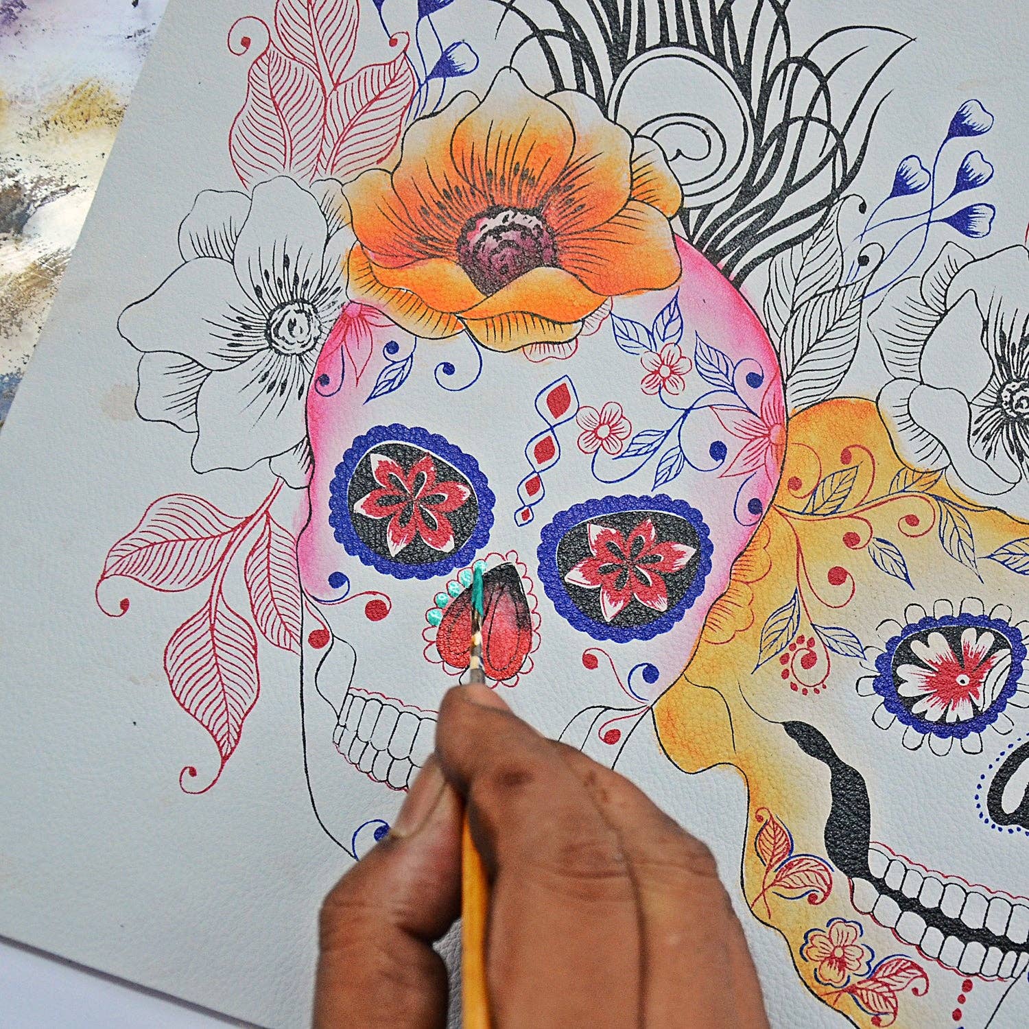 Anuschka | Vanya Lara (USA) - Wholesale Phone Wallet - Women's - Hand-Painted Leather Cell Phone Case & Wallet - 11134