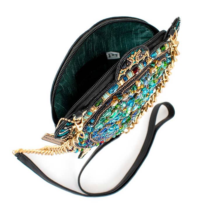 Mary Frances Accessories - Wholesale Crossbody Bag - Women's - Wave Rider Beaded Turtle Crossbody Handbag