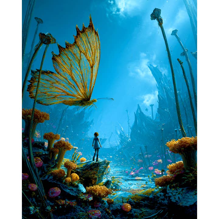 Mowbi - Wholesale Art Print - Surreal Butterfly Astral Plane Art Print - 8"x10" Artwork