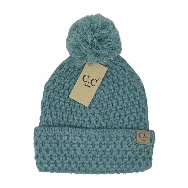 C.C Beanie – wholesale Beanie – Kids – KIDS Bee Stitch Knit Pom C.C Beanie KIDS38411