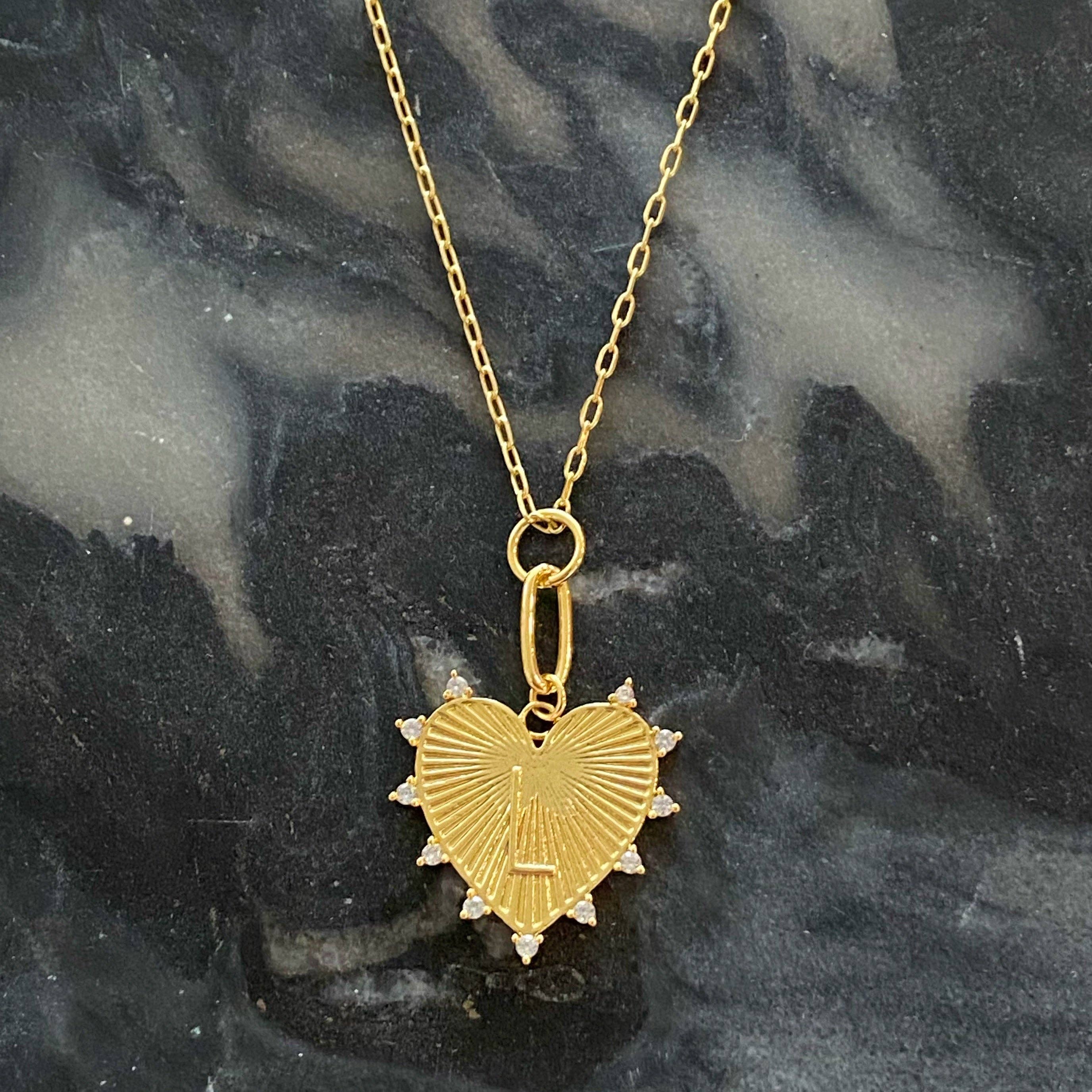 Ellison+Young - Wholesale Pendant/Charm Necklace - Clip Hanging Initial Heart Necklace9