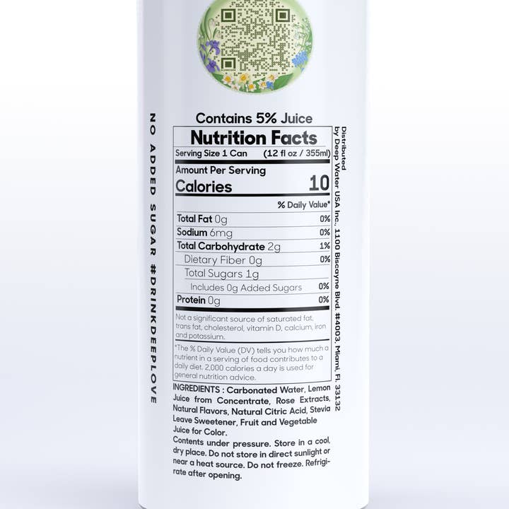 Deep Water USA Inc. "Maker of Floral Beverages" - Wholesale Soda/Carbonated Drink - Deep Love -Floral Lemonades- No Added Sugar + All-Natural-8