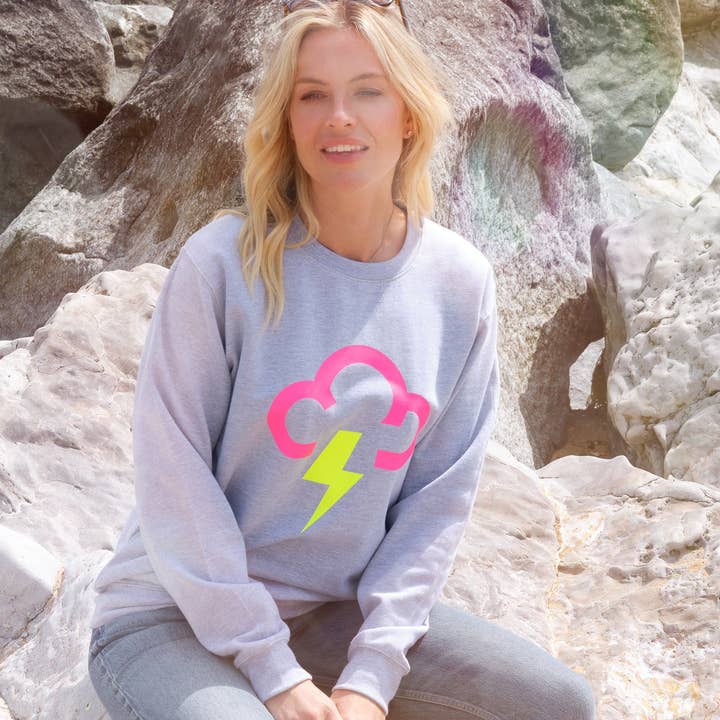 Thunder & Lightning Weather Symbol Sweatshirt for wholesale by Lucent Studios Ltd