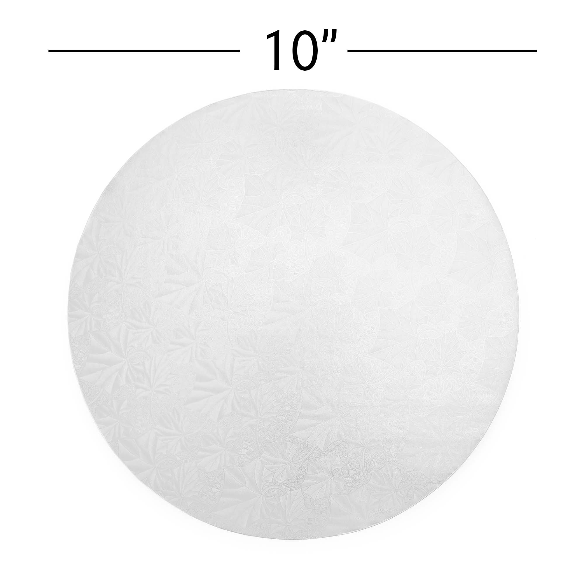 Filigree Round Cake Board 10" - Set of 5 - White for wholesale on Faire4