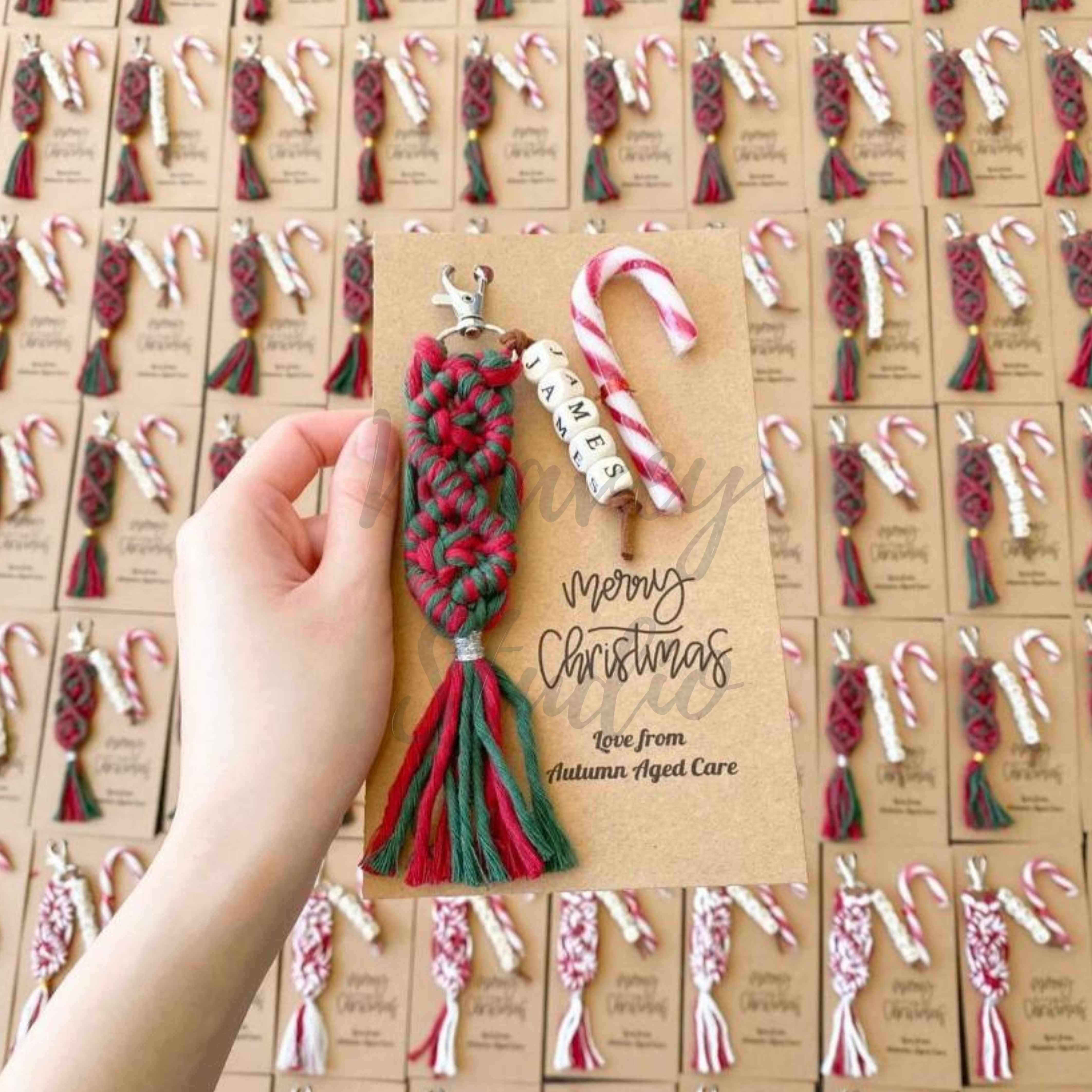 Weavey Studio - Wholesale Keychain – Women's - Custom Macrame Keychain Christmas Pack0