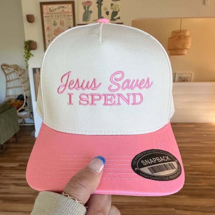DENVERCO. - Wholesale Trucker Hat - Women's - Jesus Saves I Spend Embroidered Hat