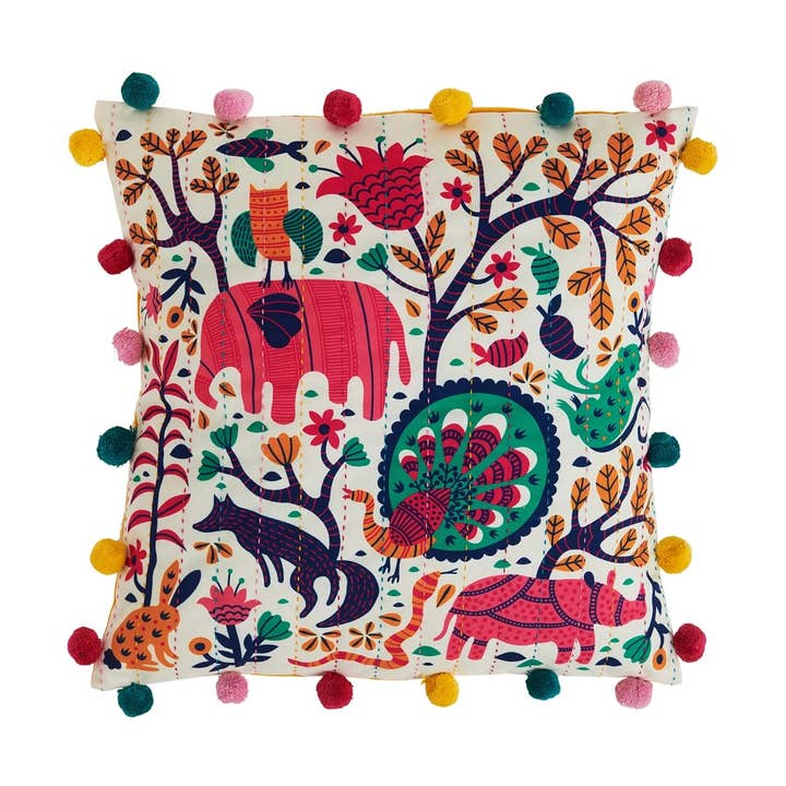 Chumbak Sundarbans 16" Gondh Cushion Cover for wholesale by Chumbak