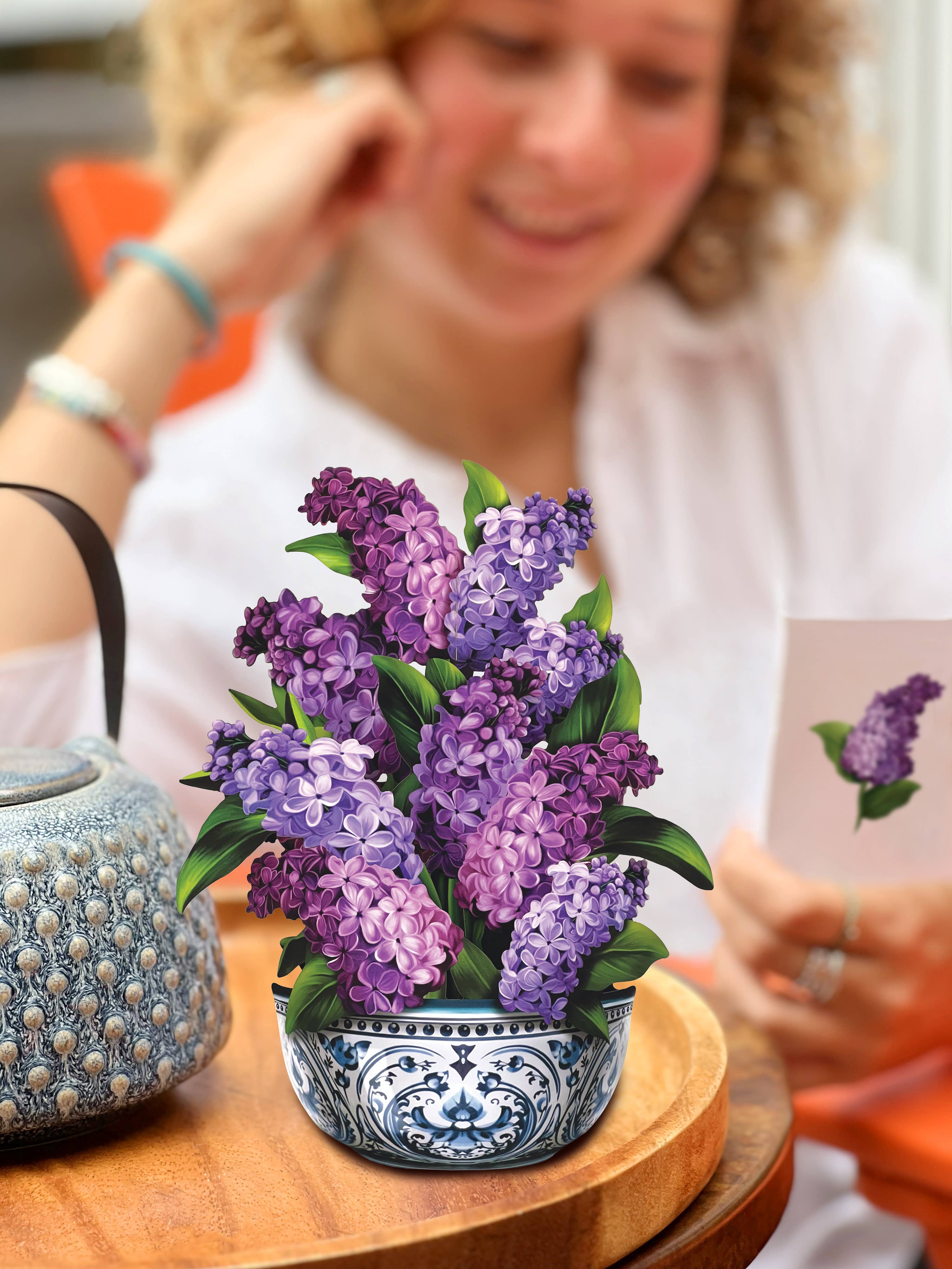 FreshCut Paper LLC - Wholesale Everyday Greeting Card - Mini Garden Lilacs  (10 Pop-up Greeting Cards)1
