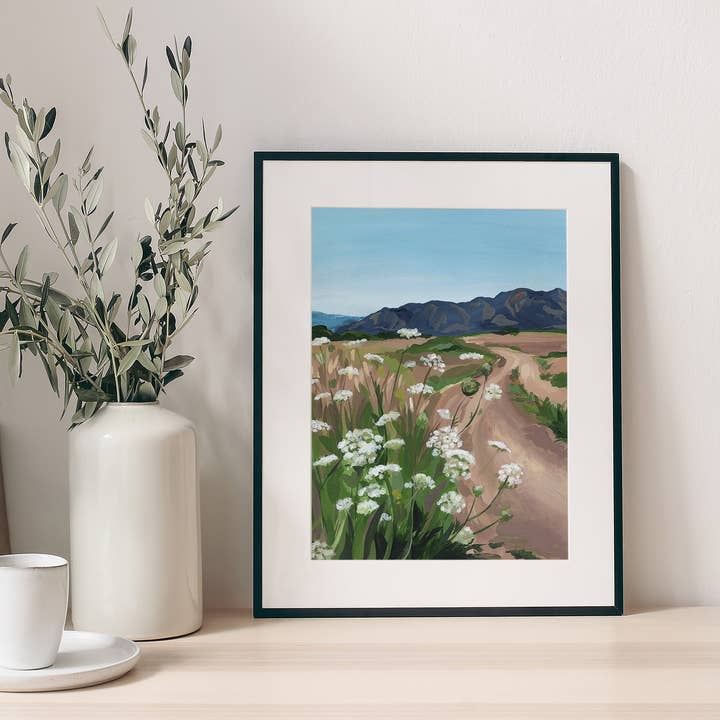 Affiche Fine Art Route du désert pour la vente par Kasey Melissa Art