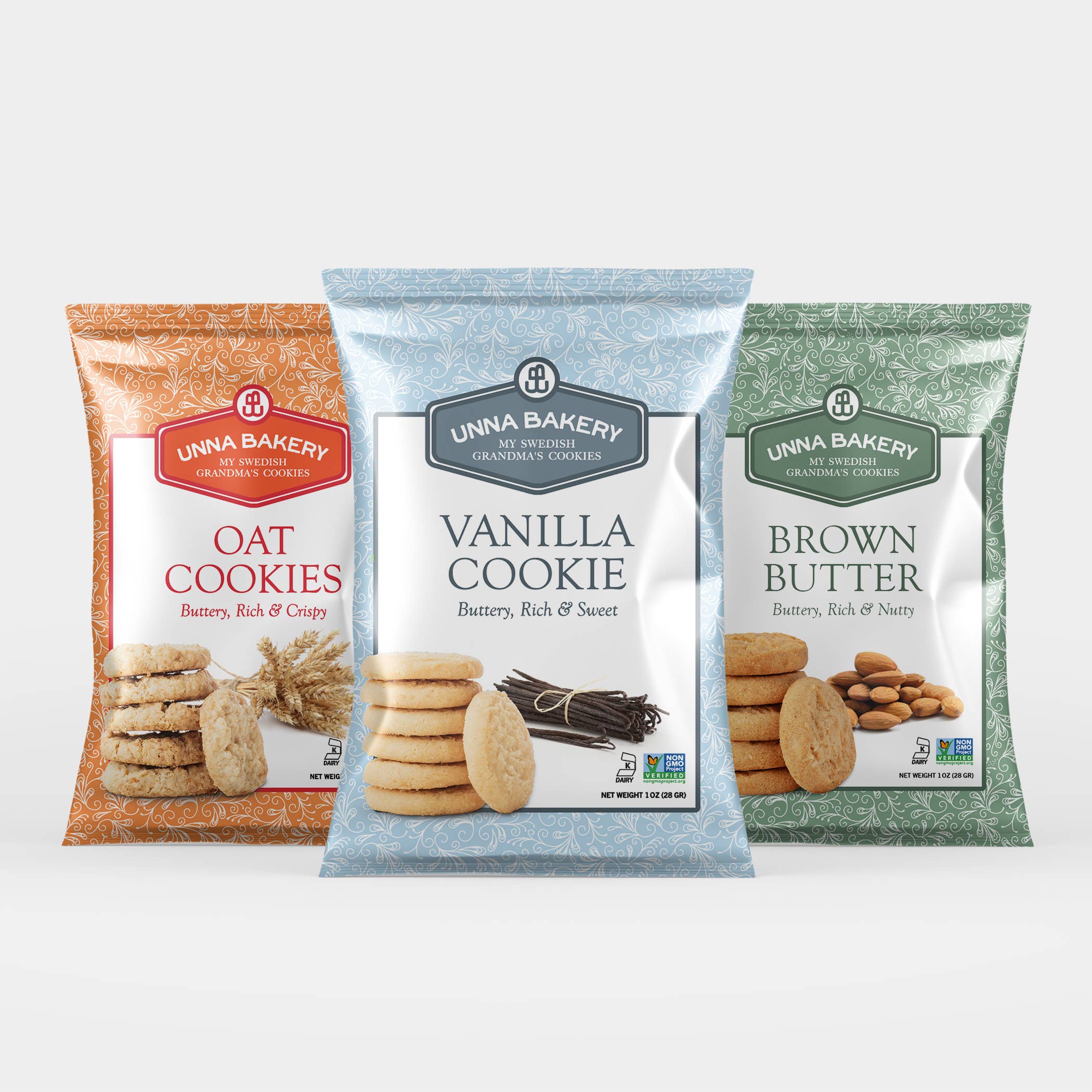 Unna Bakery – Cookie por atacado – Bolacha de Baunilha Dream, Snack Tamanho de Mordida - 1 oz1