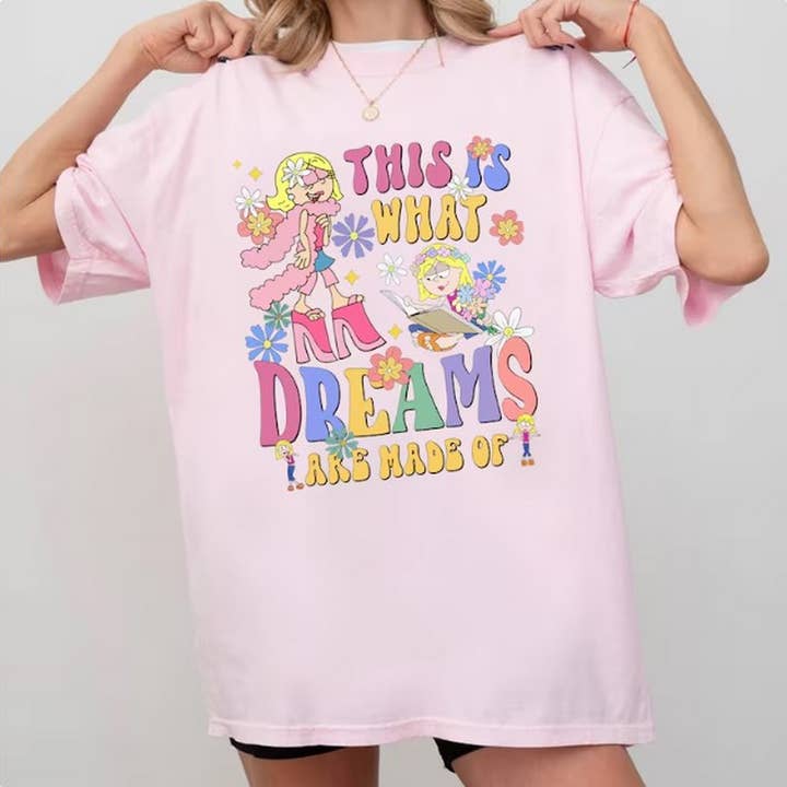 Black Lizzie Mcguire Cartoon shirt, This Is What Dreams Are Made O for wholesale on Faire
