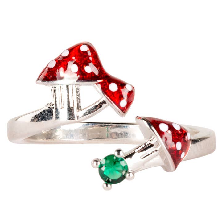 ADJUSTABLE RED MUSHROOM RING for wholesale by Benjamin International