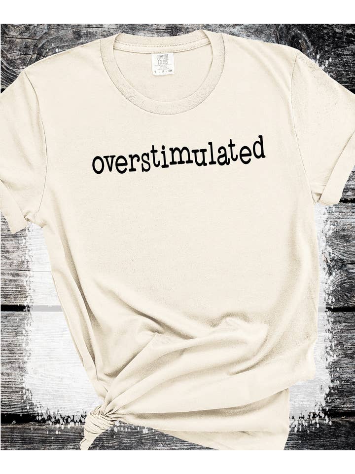 A Blessed Texas Mess Boutique - Wholesale Graphic Sweatshirt - Women's - Comfort Colors® Overstimulated sensory overload Funny TShirt4