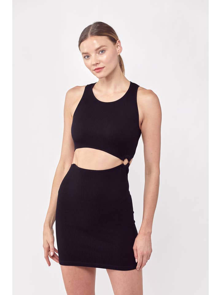 ANWND – Großhandel Kleid – Damen – 5700- MINIKLEID MIT NAHTLOSEM TAILLENAUSSCHNITT3