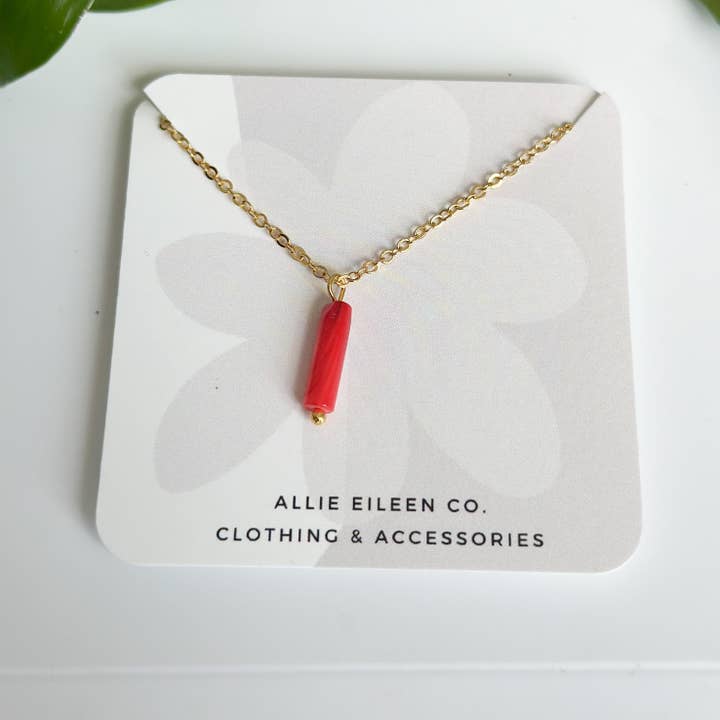 Red Bead Necklace for wholesale by Allie Eileen Co.