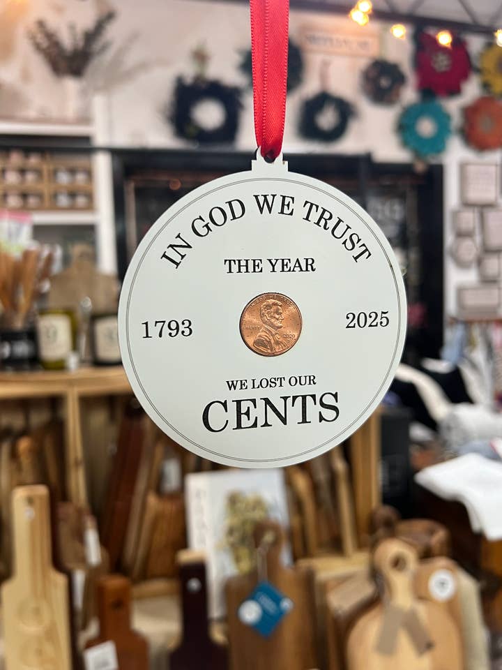 Commemorative Penny Ornament 2025 for wholesale by Pretty Handy