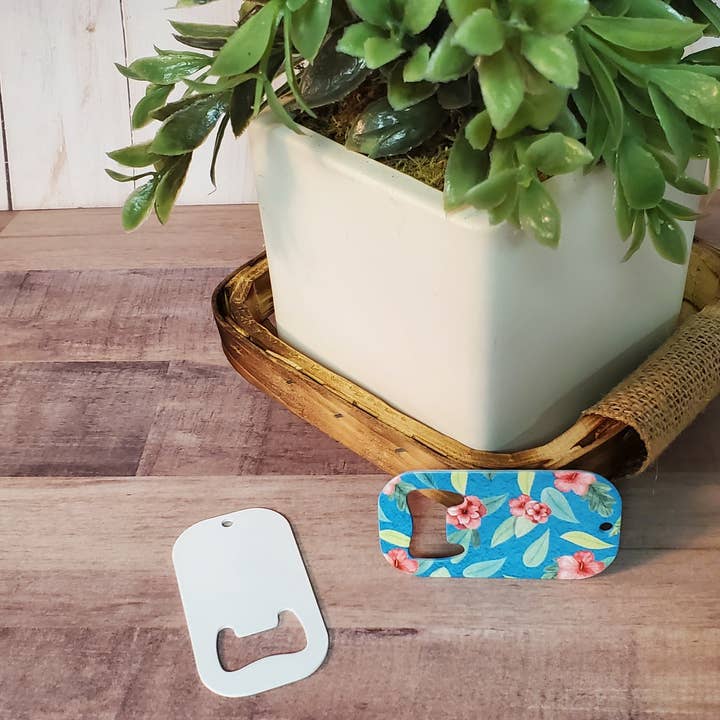 ACC Sublimation Blanks - Wholesale Bottle/Wine Opener - Sublimation Dog Tag style bottle opener blanks, white double sided RTS