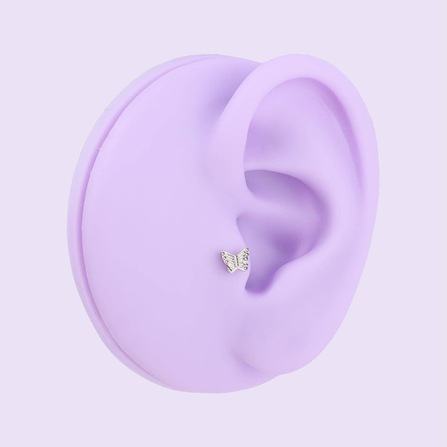 Silver Titanium Butterfly Stud - Innovative Design for wholesale on Faire2