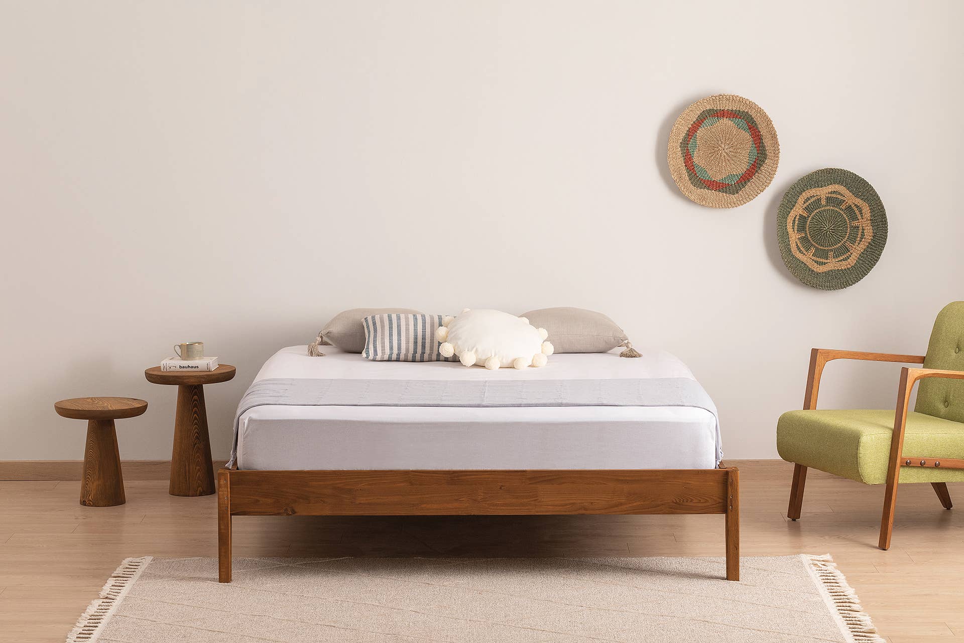 Deholzwart GmbH - Wholesale Bed - Galaxi model wooden bed single pine wood - BROWN