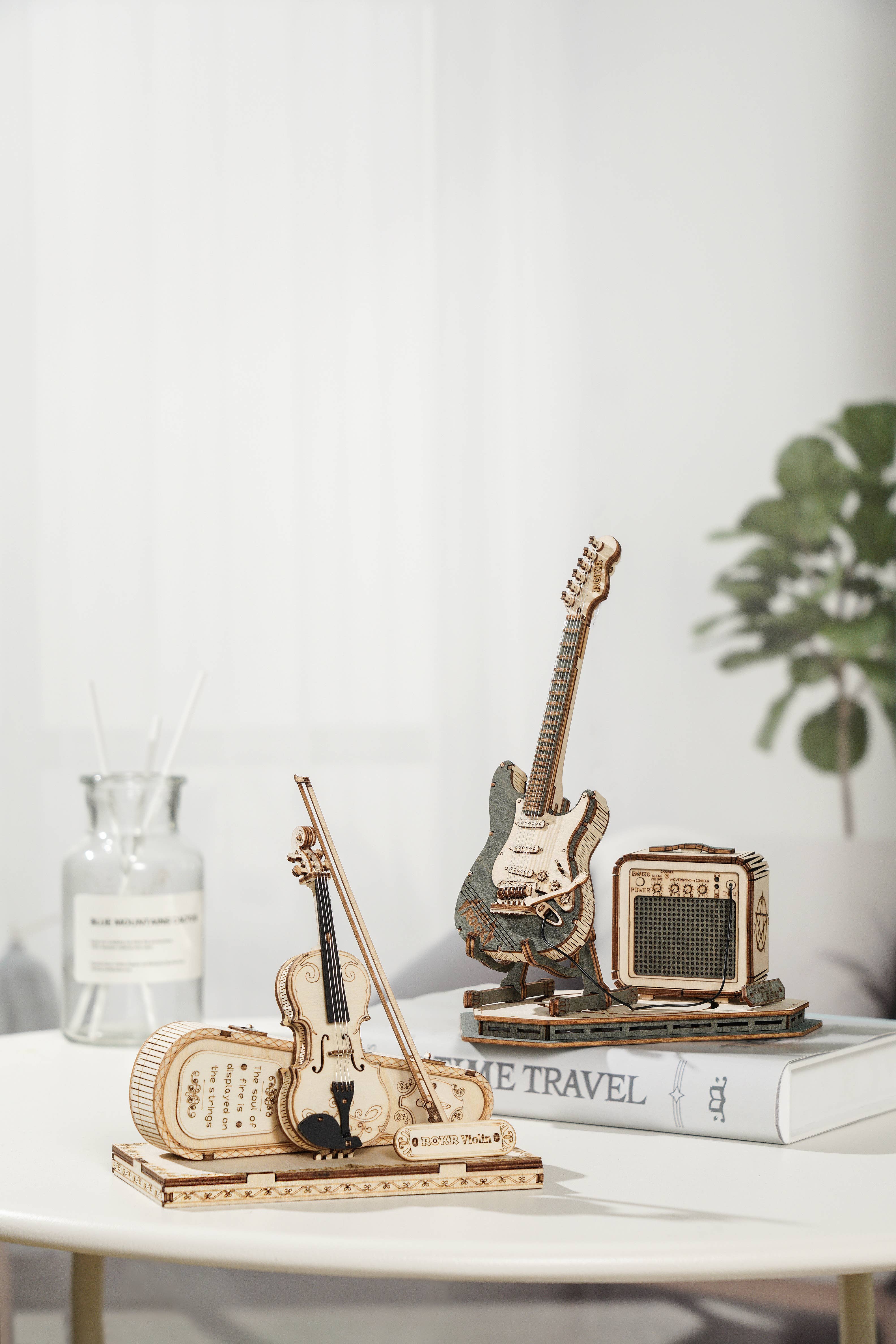 Hands Craft - Wholesale Puzzle - Kids - 3D Laser Cut Wooden Puzzle: Electric Guitar5