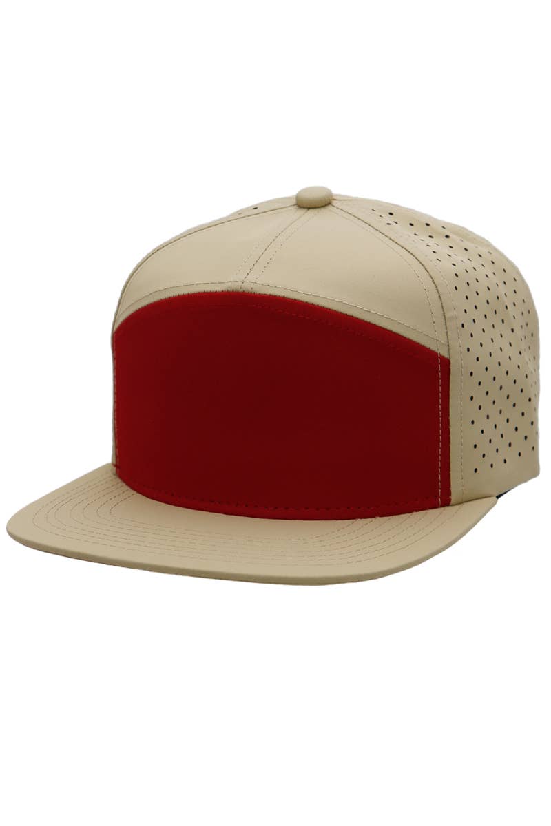 Cap Zone – Boné - Unissexo por atacado – Boné Snapback 7 Painéis com Frente Colorida e Perfurações Digitais19