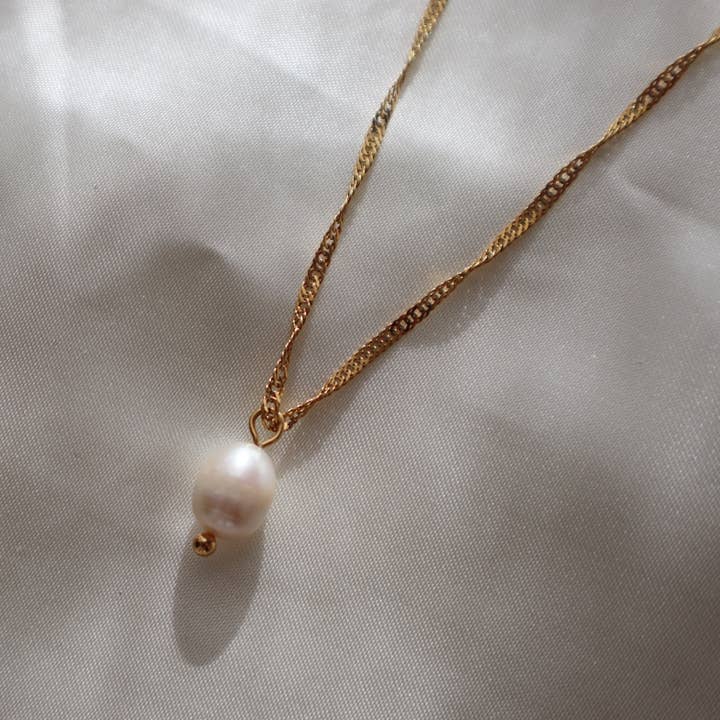 Pearl Drop Necklace for wholesale by JESSA Jewelry