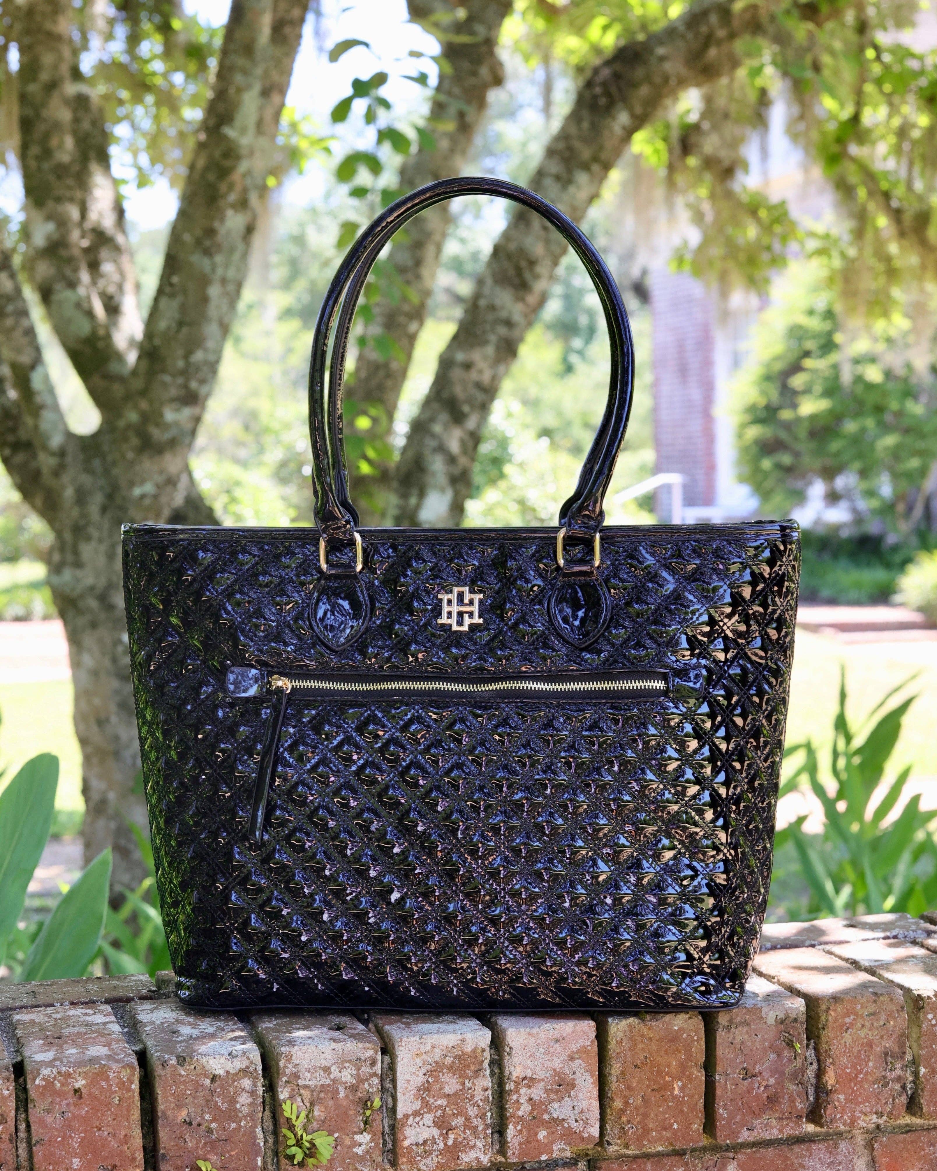Caroline Hill - Wholesale Tote Bag - Women's - Jayden Tote Black Patent SQ3