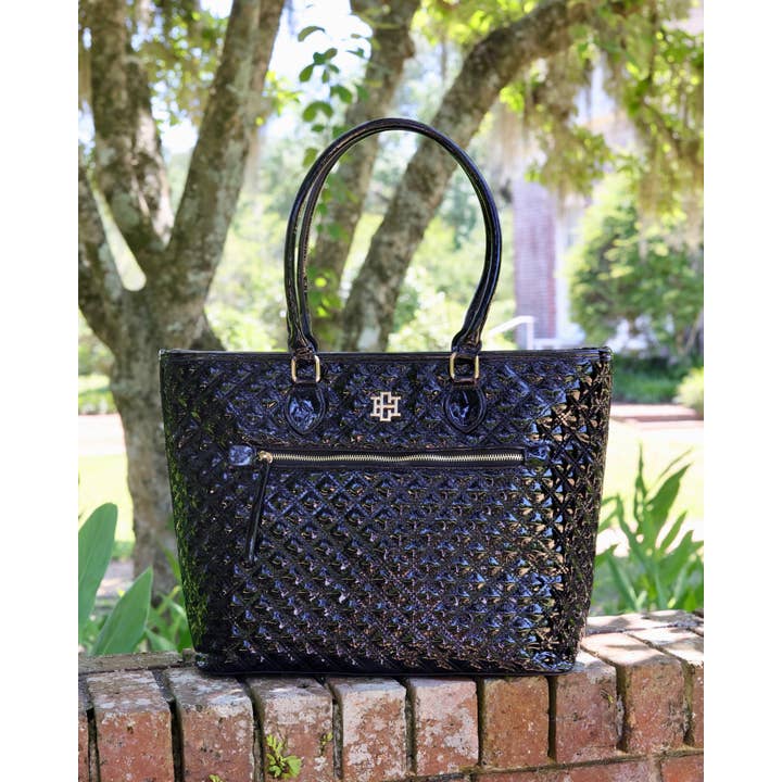 Caroline Hill - Wholesale Tote Bag - Women's - Jayden Tote Black Patent SQ3