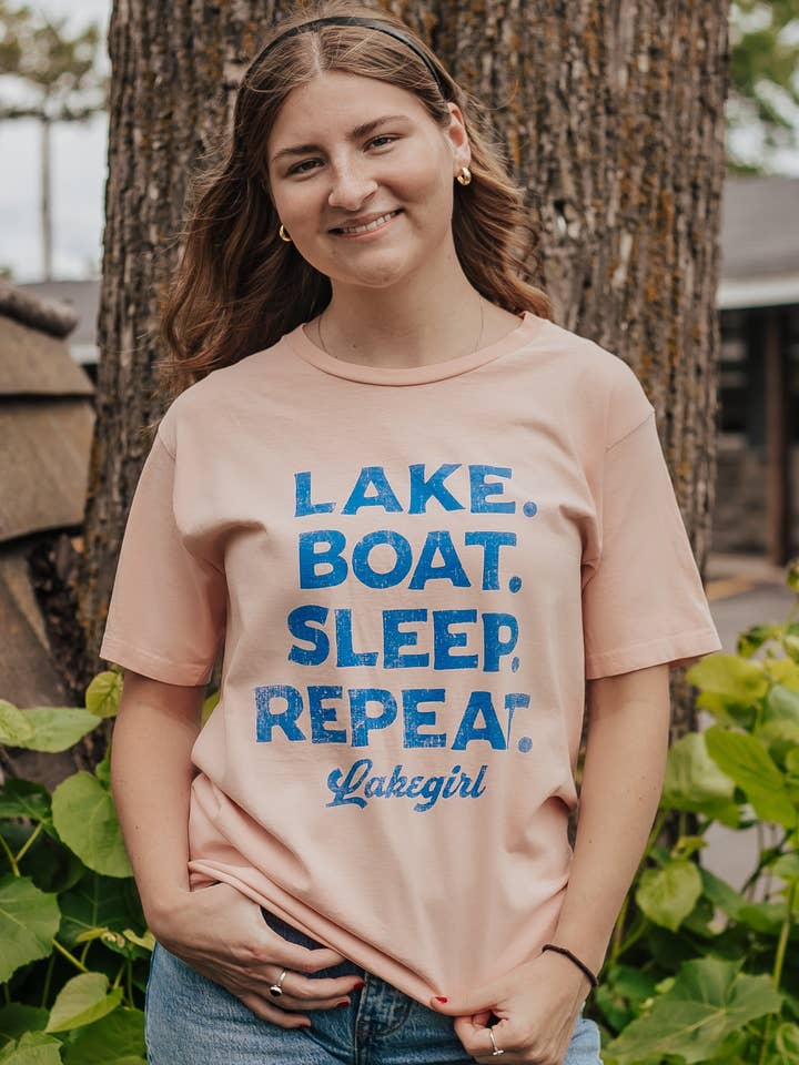 Lakegirl Ringspun Short Sleeve in Rose Quartz for wholesale by Lakegirl
