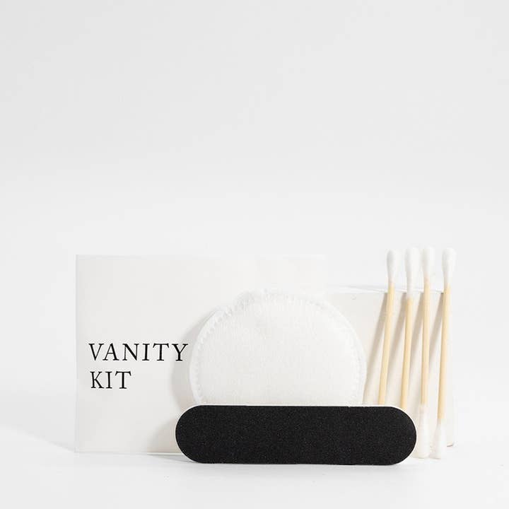 Vanity-Set - Wattestäbchen, Wattepads, Nagelfeile für den Großhandel von Sustayne