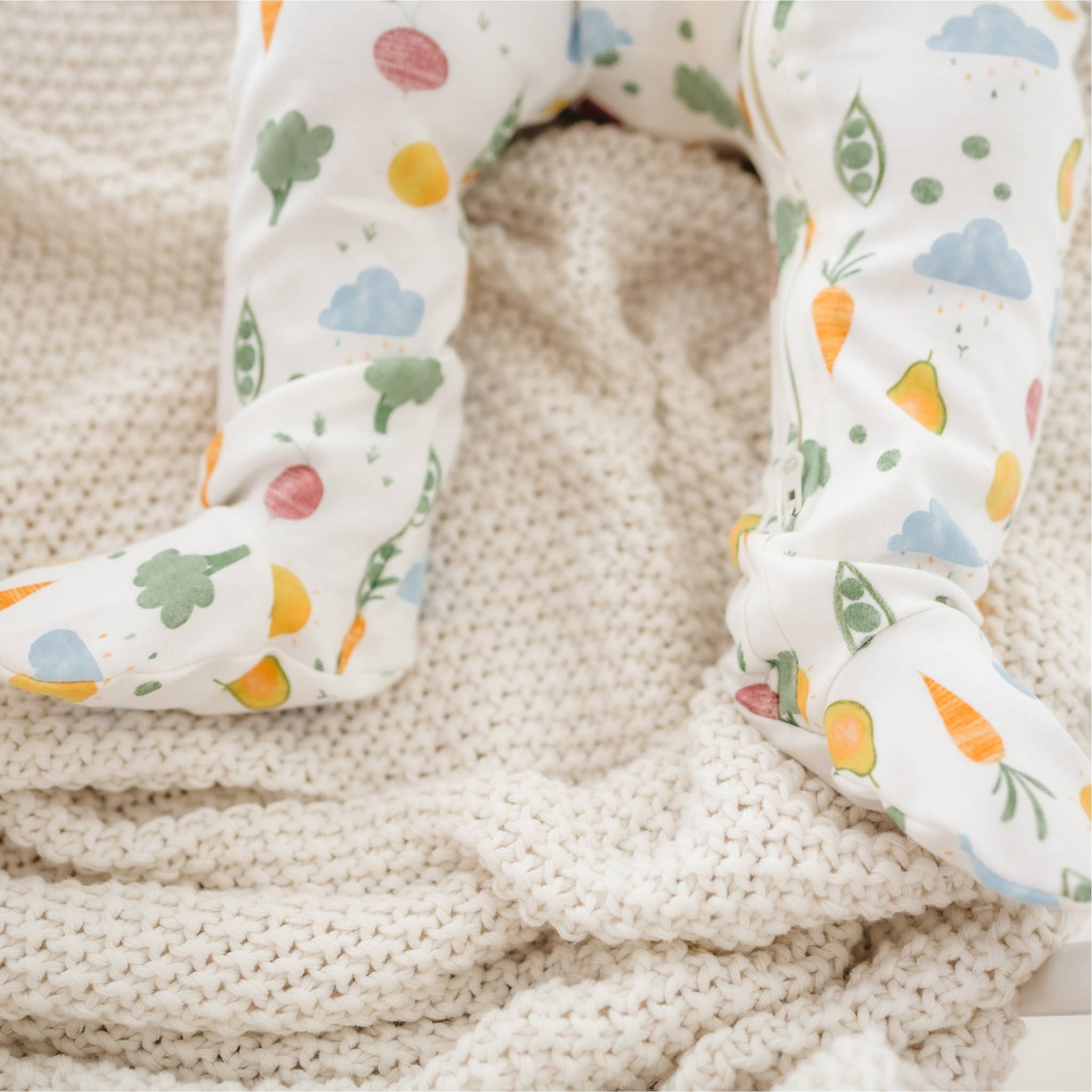 Magnolia Baby - Wholesale Jumpsuit - Baby - Eat your Veggies! Zip Footie1