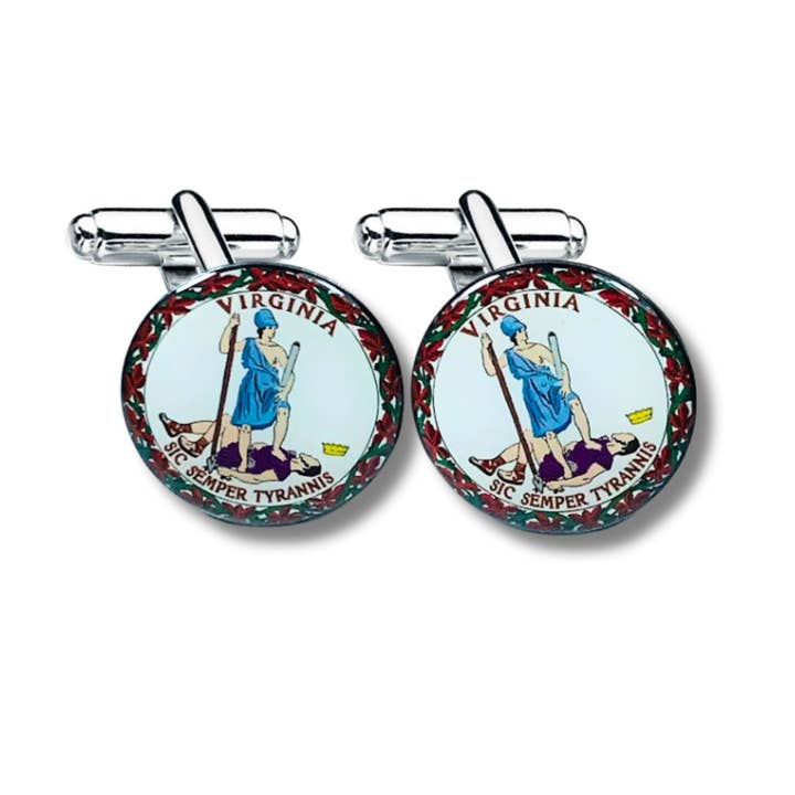 Worldwide Souvenirs - Wholesale Cufflinks - Cufflinks - State Seal Virginia - USA