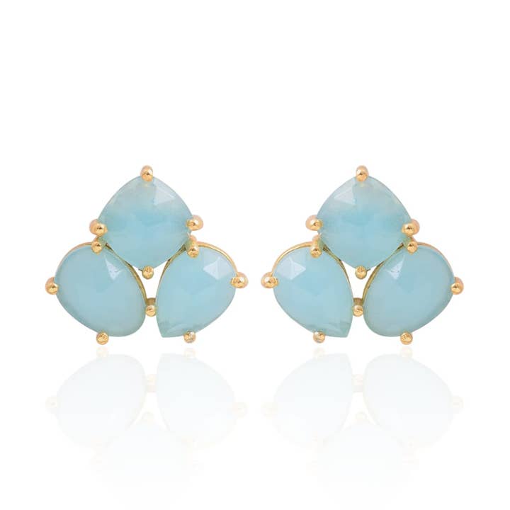 Turquoise Blue Chalk Earrings for wholesale by ACUS