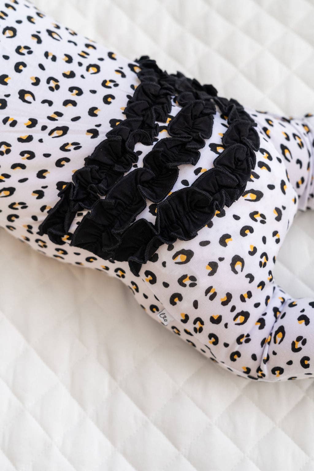 Laree + Co. - Wholesale Sleepsuit - Baby - Allie Leopard Bamboo Ruffle Convertible Footie4