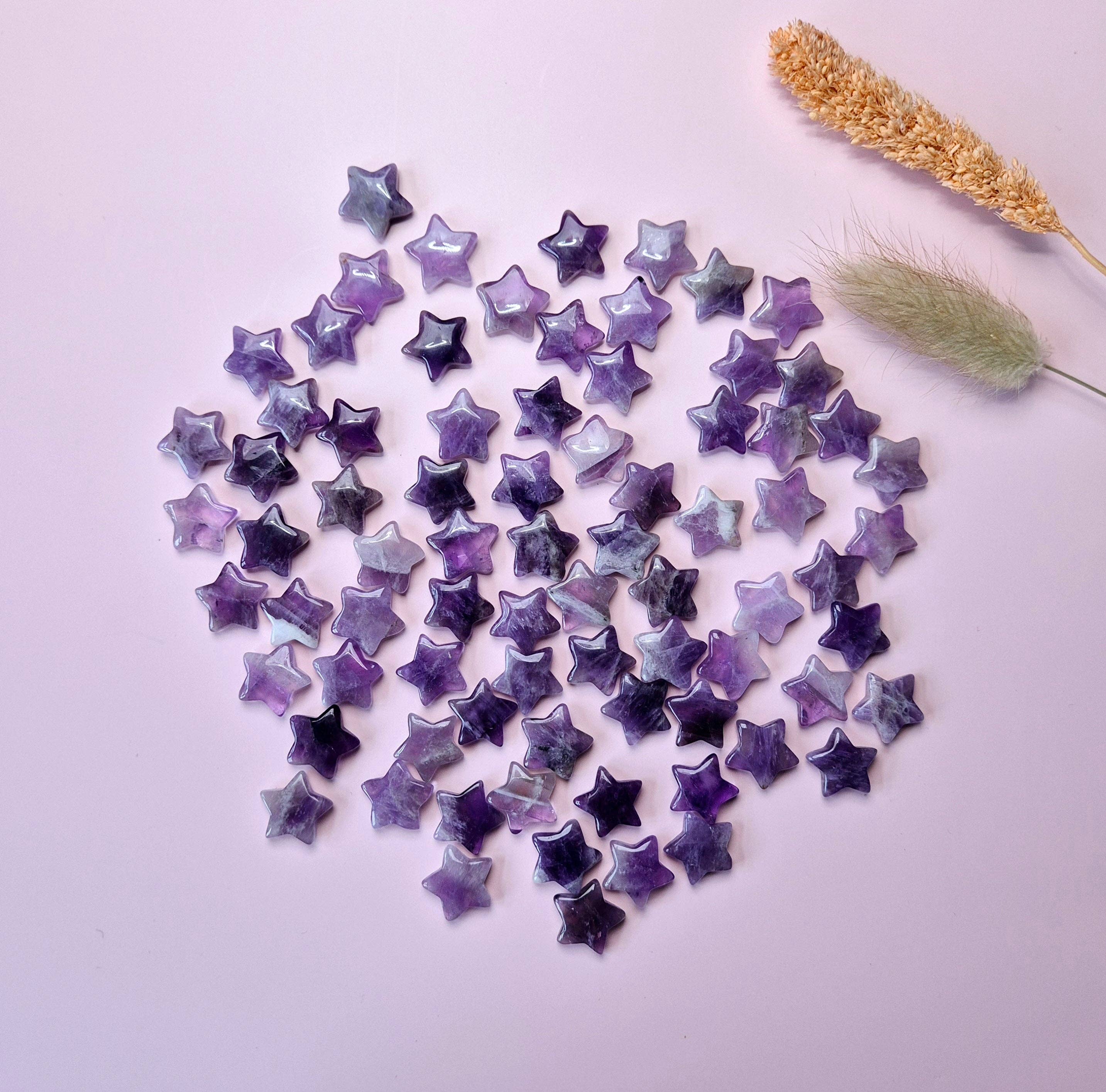 Moonlight Gemstones - Vente Pierre et cristal de spiritualité - Mini Étoile Améthyste (1,5 cm)1